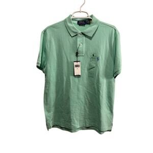 NWT Polo Ralph Lauren Short Sleeve Polo Shirt Blue Men’s Large Slim Fit Pony